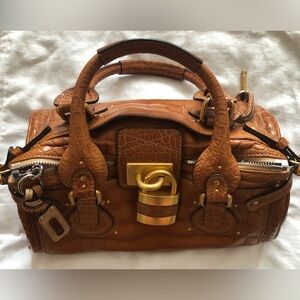 Chloe tan Crocodile Paddington Bag from the Heritage Collection